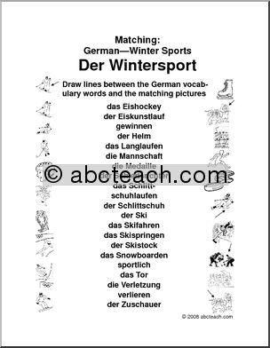 German: Matching – Winter Sports