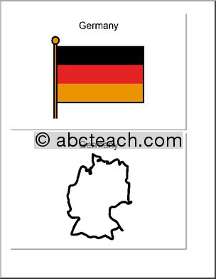 Map and Flag: Germany