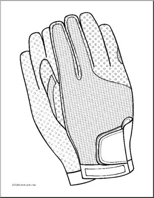 Coloring Page: Racquetball – Gloves