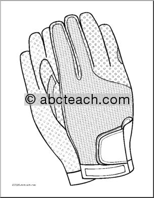 Coloring Page: Racquetball – Gloves
