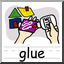 Clip Art: Basic Words: Glue Color (poster)