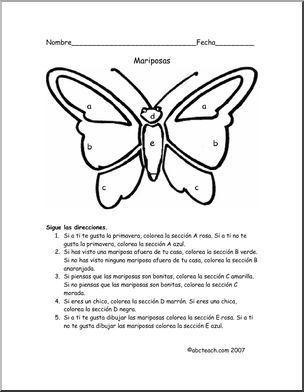 Spanish: “Glyph: – Mariposa (elementaria)