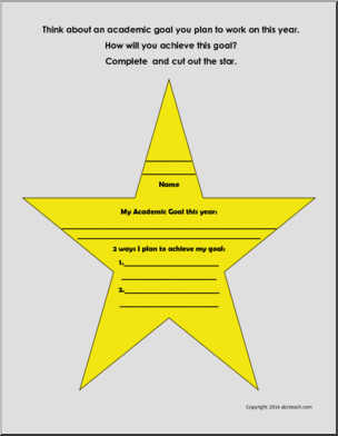 Writing Prompt: Goal Setting Star