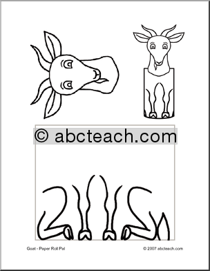 Craft: Paper Roll Pal – Goat (preschool-elem)