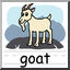 Clip Art: Basic Words: Goat Color (poster)