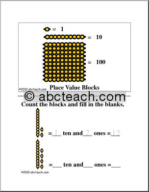 Golden Bead Place Value Counting Blocks Booklet (elementary) Math