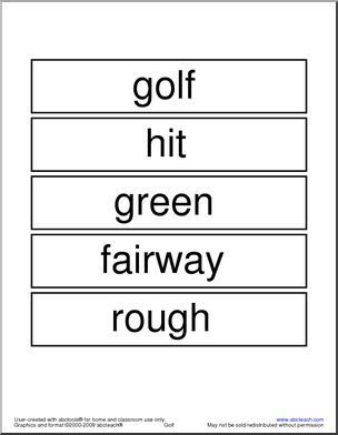 Word Wall: Golf Terminology