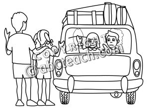 Clip Art: Basic Words: Good-Bye (coloring page)
