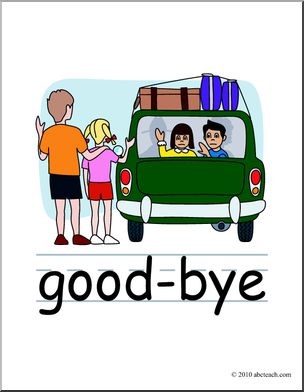 Clip Art: Basic Words: Good-bye Color (poster)