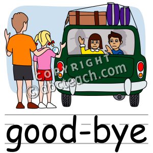 Clip Art: Basic Words: Good-bye Color (poster)