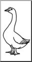 Clip Art: Goose (coloring page)
