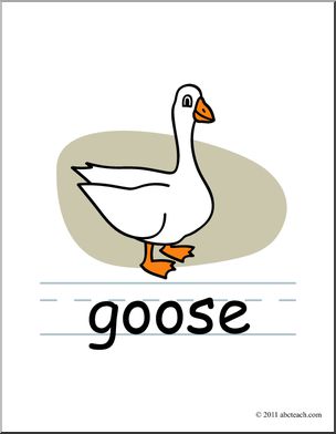 Clip Art: Basic Words: Goose Color (poster)
