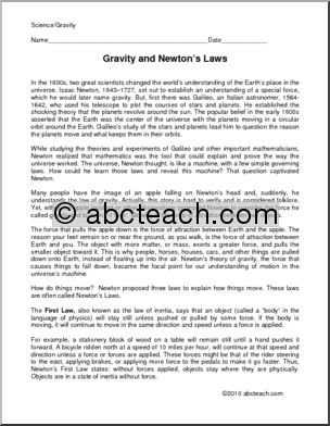 Biography: Isaac Newton (middle/high school)