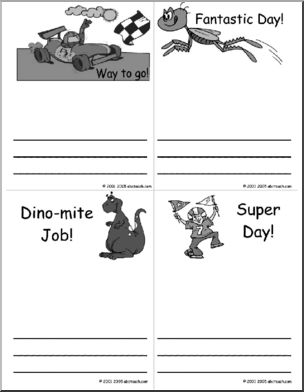 Notecard:  Way to Go! (grayscale)