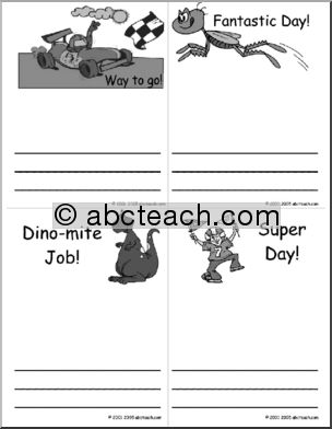 Notecard:  Way to Go! (grayscale)