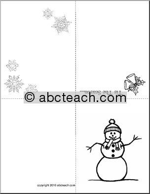Greeting Card: Christmas (snowman theme)