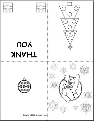 Greeting Card: Christmas- Thank You Card (snowman)