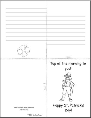 Greeting Card: St. Patrick’s Day Top of the Morning (elementary)