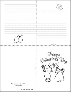 Greeting Card: Valentine Dutch Children (foldable) (K-1)