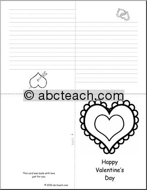 Greeting Card: Valentine Hearts (foldable) (K-1)