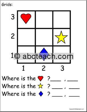 Shapes and 3 x 3 (pre-k/primary) Grids