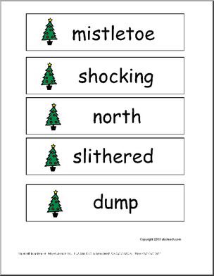 Christmas Vocabulary Word Wall