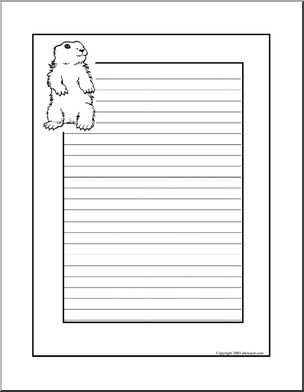 Writing Paper: Groundhog (elementary)