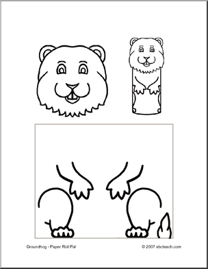 Craft: Paper Roll Pal – Groundhog (preschool-elem)