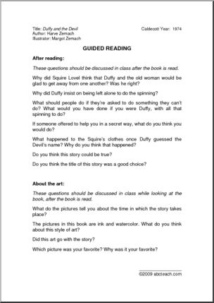 Duffy and the Devil (primary) Guided Reading