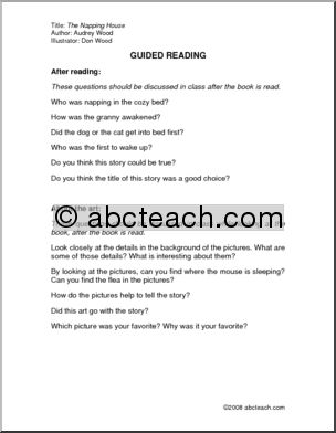 The Napping House (primary) Guided Reading