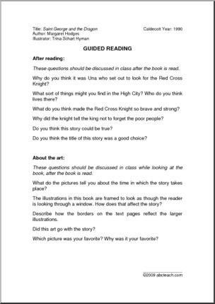 St. George and the Dragon (primary) Guided Reading