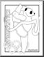 Clip Art: Cartoon Olympics: Panda Gymnastics Rhythmic (coloring page)