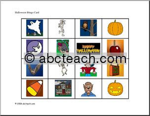 Bingo Cards: Halloween (color)