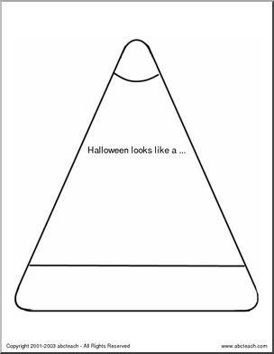 Shapebook:  Halloween – Candy Corn 2 (elementary)