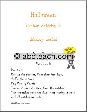 Halloween – Picture Matching Learning Center