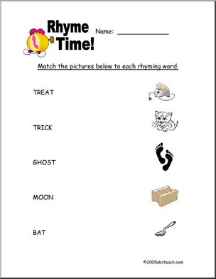 Matching: Halloween Rhymes (primary)