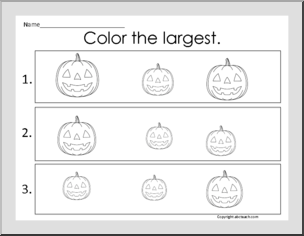 Math: Halloween – Largest/Smallest (prek-1)