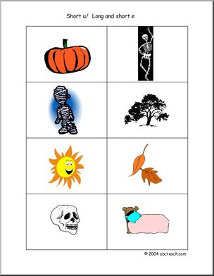 Board Game: Halloween Vowel (color version)