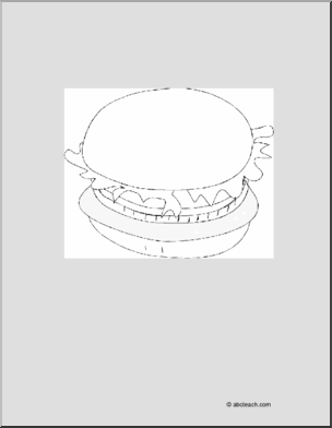 Coloring Page: Hamburger
