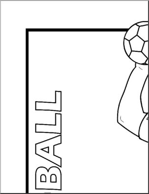 Large Poster: Sports – Handball (b/w)