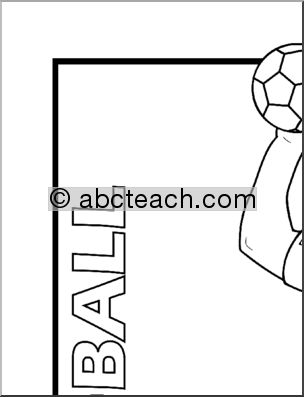 Large Poster: Sports – Handball (b/w)
