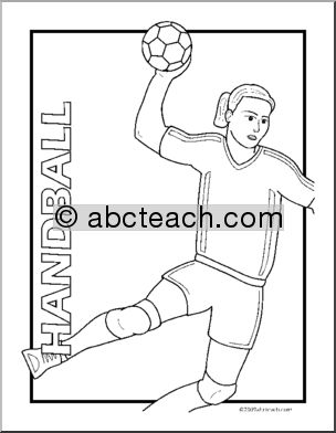 Coloring Page: Sport – Handball