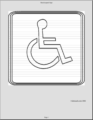 Sign: Handicapped