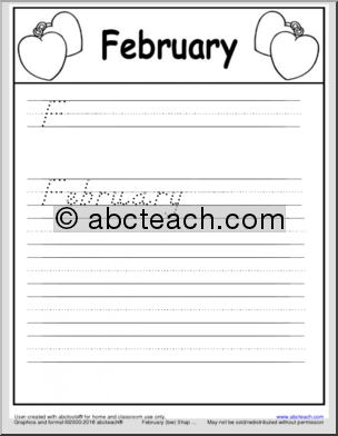 Handwriting Packet: February – DN-Style Font Manuscript