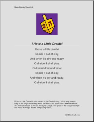 Hanukkah Songs: I Have a Little Dreidel