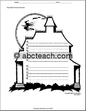 Haunted House’ Acrostic Form