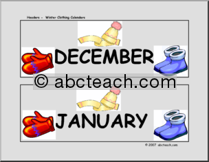Calendar: December and January (headers)