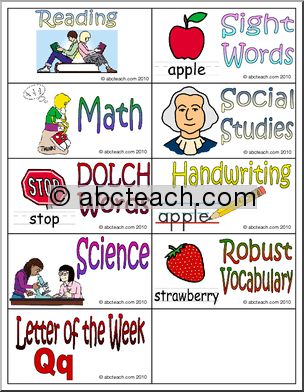 Labels: Set of Classroom Headings (elem)