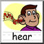 Clip Art: Basic Words: Hear Color (poster)