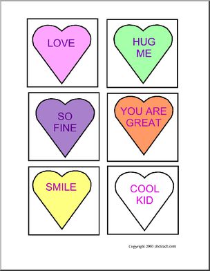 Cards: Candy Hearts